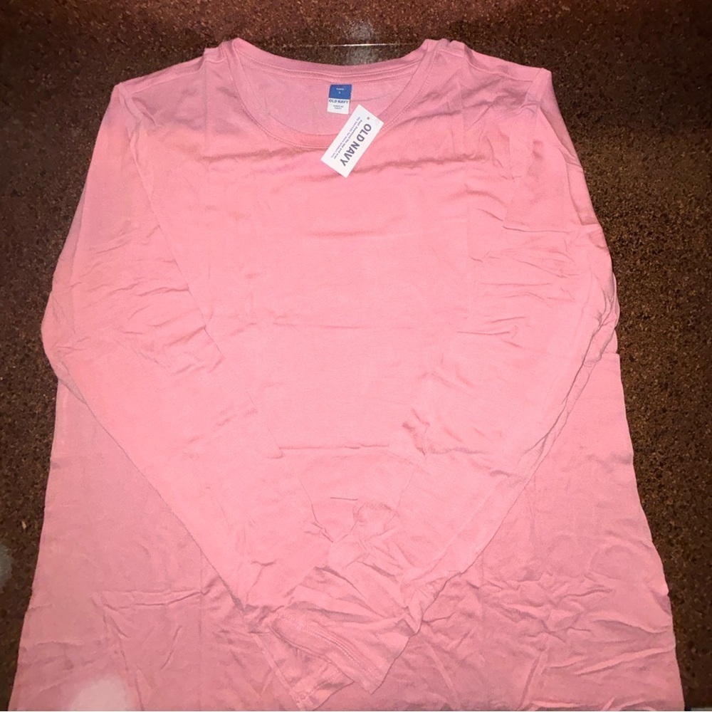 Old Navy Light Pink Scoop Neck Long Sleeve - Picture 2 of 2